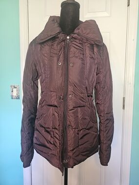 Mariani Down Coat Deep Plum Italian Sizing Women's 44 (Appx 6-8 US)